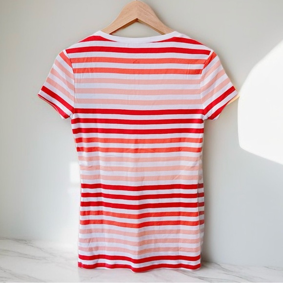 Tommy Hilfiger Women's V-Neck Striped T-Shirt - Picture 2 of 6